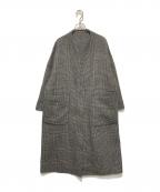 URBAN RESEARCHアーバンリサーチ）の古着「ノーカラーリバーロングコート」｜グレー