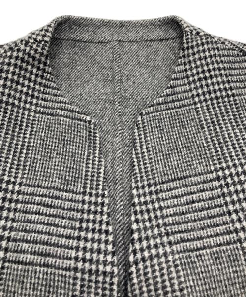 URBAN RESEARCH（アーバンリサーチ）URBAN RESEARCH (アーバンリサーチ) ノーカラーリバーロングコート グレー サイズ:38の古着・服飾アイテム