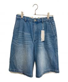 Adam et Rope（アダム エ ロペ）の古着「ダメージデニム バギー イージー ショーツ」｜ブルー