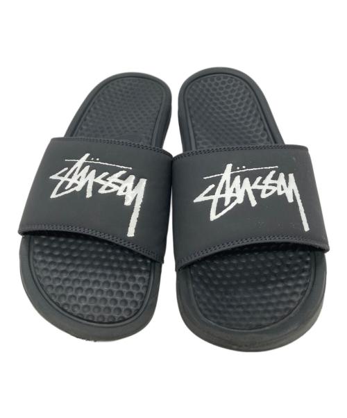 stussy（ステューシー）stussy (ステューシー) NIKE (ナイキ) ベナッシ スライド ブラック サイズ:US6/UK5.5/EUR38.5の古着・服飾アイテム