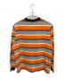 LQQK STUDIO (ルックスタジオ) L/S ラグビーウェイト ボーダーTEE オレンジ×グレー サイズ:XL：7000円