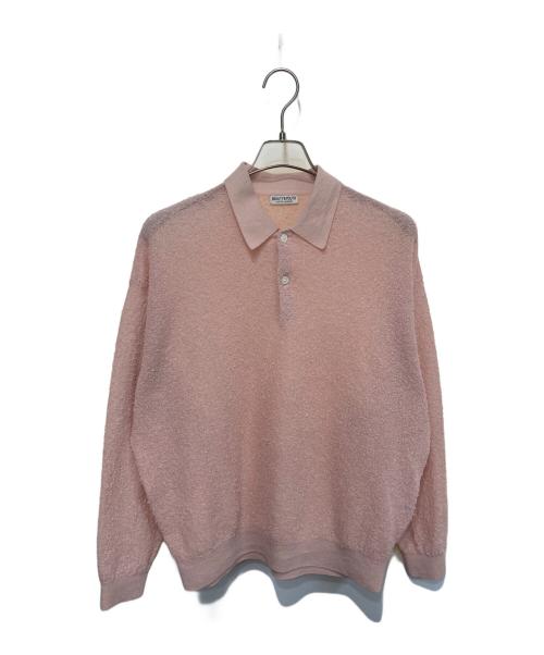 UNITED ARROWS（ユナイテッドアローズ）UNITED ARROWS (ユナイテッドアローズ) ナッピング ニット ポロ ‐ウォッシャブル‐ ピンク サイズ:Lの古着・服飾アイテム