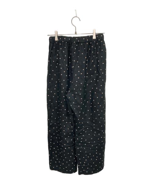 URBAN RESEARCH DOORS（アーバンリサーチドアーズ）URBAN RESEARCH DOORS (アーバンリサーチドアーズ) リネンドットイージーパンツ ブラック サイズ:Ｍの古着・服飾アイテム