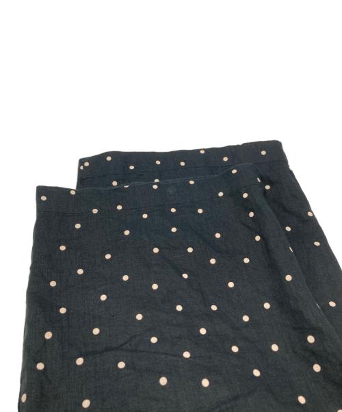 URBAN RESEARCH DOORS（アーバンリサーチドアーズ）URBAN RESEARCH DOORS (アーバンリサーチドアーズ) リネンドットイージーパンツ ブラック サイズ:Ｍの古着・服飾アイテム