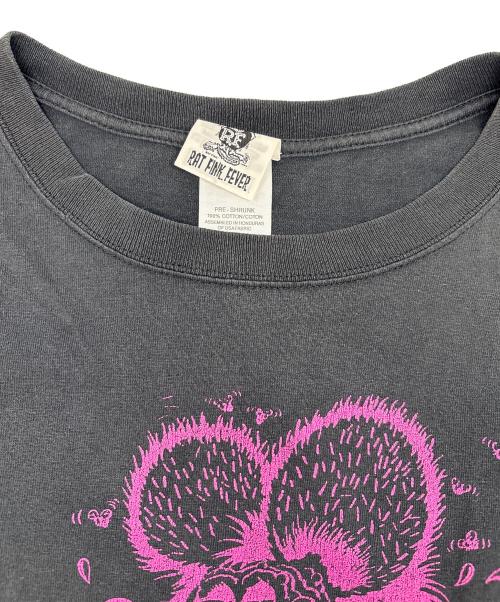 RAT FINK FEVER（ラットフィンクフィーバー）RAT FINK FEVER (ラットフィンクフィーバー) キャラクタープリントTシャツ ブラック サイズ:Ｍの古着・服飾アイテム