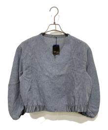 K.T KIYOKO TAKASE（ケーティー キヨコタカセ）の古着「シアーメランジ ボリュームスリーブブルゾン」｜ブルー