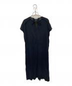YORIヨリ）の古着「リネンフリンジドレス」｜ブラック
