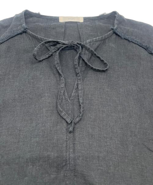 YORI（ヨリ）YORI (ヨリ) リネンフリンジドレス ブラック サイズ:FREEの古着・服飾アイテム