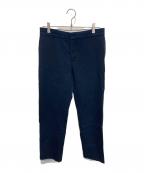 DRAWERドゥロワー）の古着「ベーシックスリムパンツ」｜ネイビー