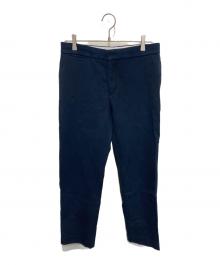 DRAWER（ドゥロワー）の古着「ベーシックスリムパンツ」｜ネイビー