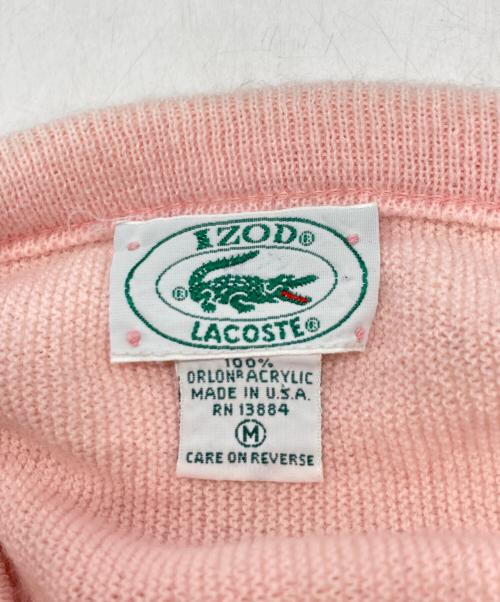 IZOD LACOSTE（アイゾッド ラコステ）IZOD LACOSTE (アイゾッド ラコステ) アクリルニット ピンク サイズ:Ｍの古着・服飾アイテム