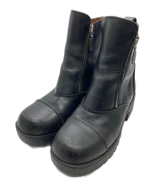HARLEY-DAVIDSON（ハーレーダビッドソン）HARLEY-DAVIDSON (ハーレーダビッドソン) ミッドトップ バイカーブーツ ブラック サイズ:25ｃｍの古着・服飾アイテム