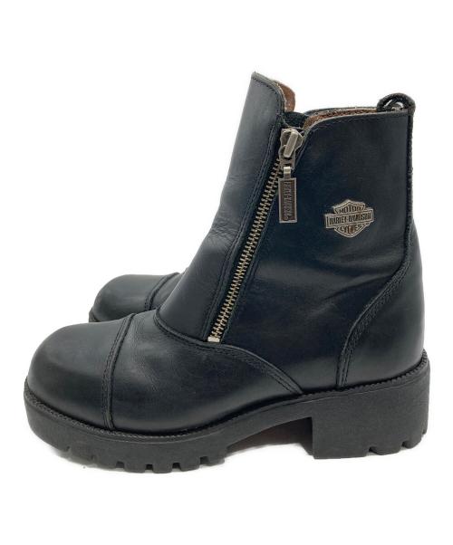 HARLEY-DAVIDSON（ハーレーダビッドソン）HARLEY-DAVIDSON (ハーレーダビッドソン) ミッドトップ バイカーブーツ ブラック サイズ:25ｃｍの古着・服飾アイテム