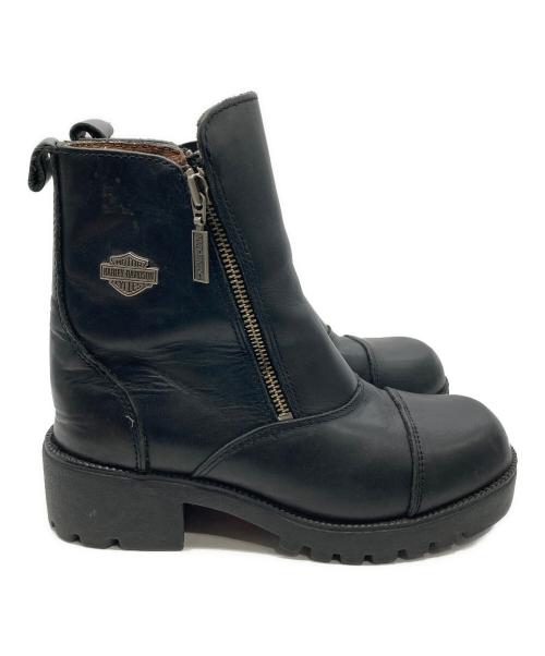 HARLEY-DAVIDSON（ハーレーダビッドソン）HARLEY-DAVIDSON (ハーレーダビッドソン) ミッドトップ バイカーブーツ ブラック サイズ:25ｃｍの古着・服飾アイテム