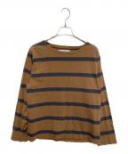 MHLエムエイチエル）の古着「ボーダーTシャツ」｜ブラウン
