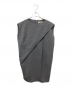 ENFOLDエンフォルド）の古着「ウール混ノースリーブワンピース」｜グレー