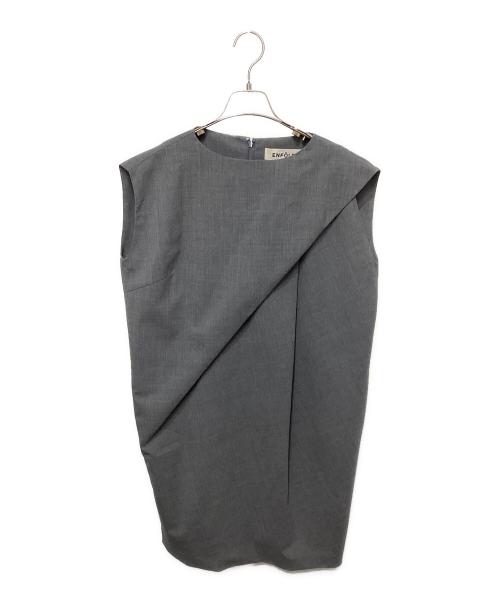 ENFOLD（エンフォルド）ENFOLD (エンフォルド) ウール混ノースリーブワンピース グレー サイズ:36の古着・服飾アイテム