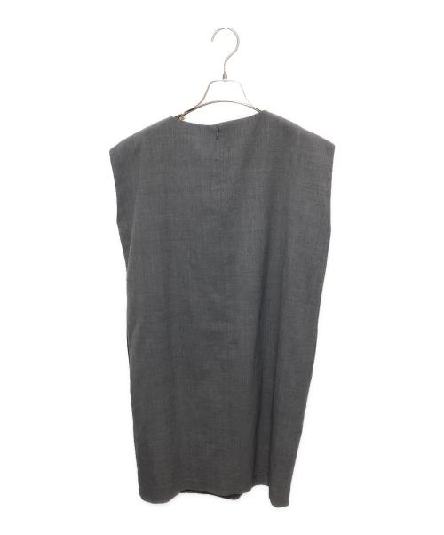 ENFOLD（エンフォルド）ENFOLD (エンフォルド) ウール混ノースリーブワンピース グレー サイズ:36の古着・服飾アイテム