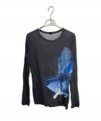 Y'sワイズ）の古着「シアーカットソー」｜ブラック