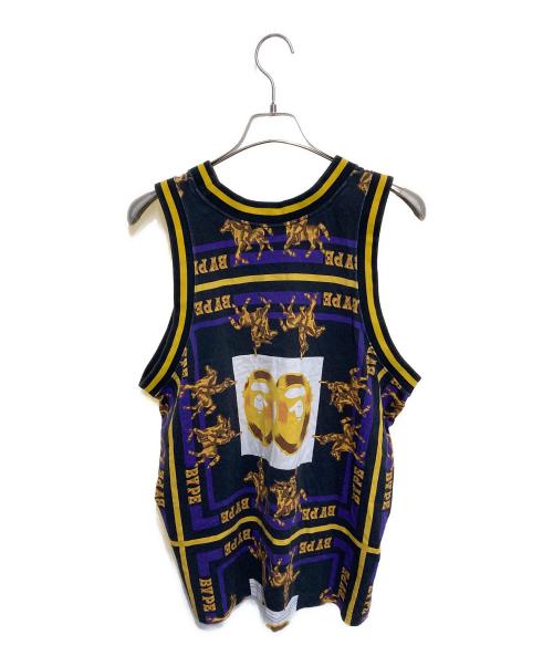 A BATHING APE（ア ベイシング エイプ）A BATHING APE (ア ベイシング エイプ) 総柄タンクトップ ブラック サイズ:Ｍの古着・服飾アイテム