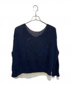 Spick and Spanスピックアンドスパン）の古着「ペーパーヤーン 2Way プルオーバー」｜ネイビー
