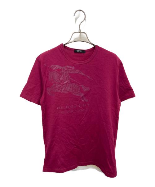 BURBERRY BLACK LABEL（バーバリーブラックレーベル）BURBERRY BLACK LABEL (バーバリーブラックレーベル) ロゴプリントTシャツ ピンク サイズ:2の古着・服飾アイテム