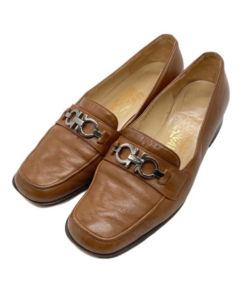 Salvatore Ferragamo（サルヴァトーレ フェラガモ）Salvatore Ferragamo (サルヴァトーレ フェラガモ) ガンチーニビットローファー ブラウン サイズ:6の古着・服飾アイテム