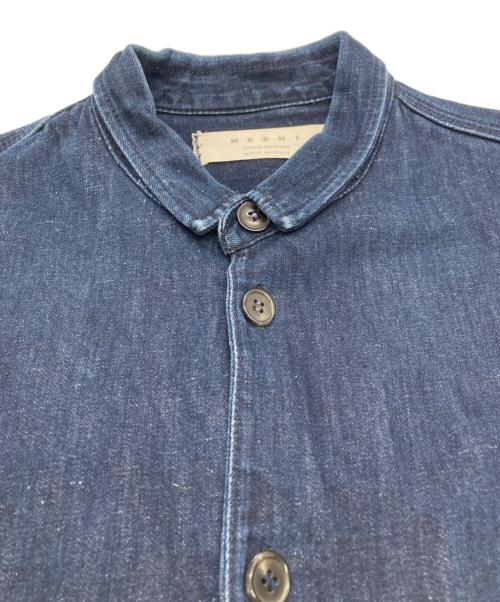 MARNI（マルニ）MARNI (マルニ) 袖インサイドアウト切替デニムシャツ ブルー サイズ:Lの古着・服飾アイテム