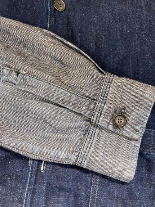 MARNI（マルニ）MARNI (マルニ) 袖インサイドアウト切替デニムシャツ ブルー サイズ:Lの古着・服飾アイテム