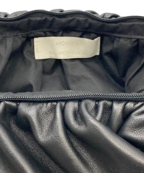AMOMENTO（アモーメント）AMOMENTO (アモーメント) LEATHER SHRRING BAG ブラック サイズ:OSの古着・服飾アイテム