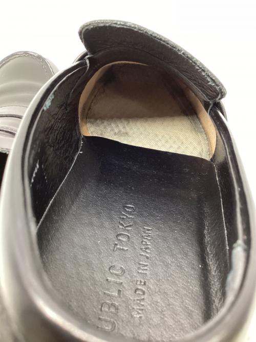 PUBLIC TOKYO（パブリックトウキョウ）PUBLIC TOKYO (パブリックトウキョウ) SCOTCHGARD レザーローファー ブラック サイズ:2（26.5~27.0）の古着・服飾アイテム