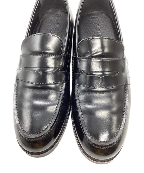 PUBLIC TOKYO（パブリックトウキョウ）PUBLIC TOKYO (パブリックトウキョウ) SCOTCHGARD レザーローファー ブラック サイズ:2（26.5~27.0）の古着・服飾アイテム