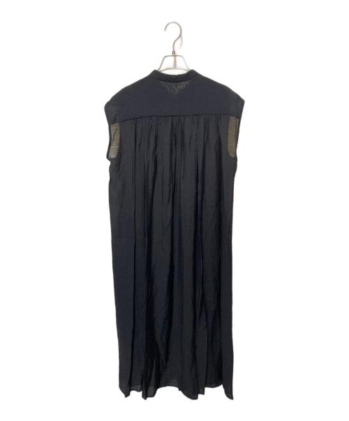 UNFILO（アンフィーロ）UNFILO (アンフィーロ) ヴィンテージシアー ギャザーワンピース ブラック サイズ:Ｍ 未使用品の古着・服飾アイテム