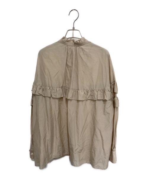 Spick and Span（スピックアンドスパン）Spick and Span (スピックアンドスパン) コットンシルクティアードフリルスリーブブラウス ベージュ サイズ:FREEの古着・服飾アイテム