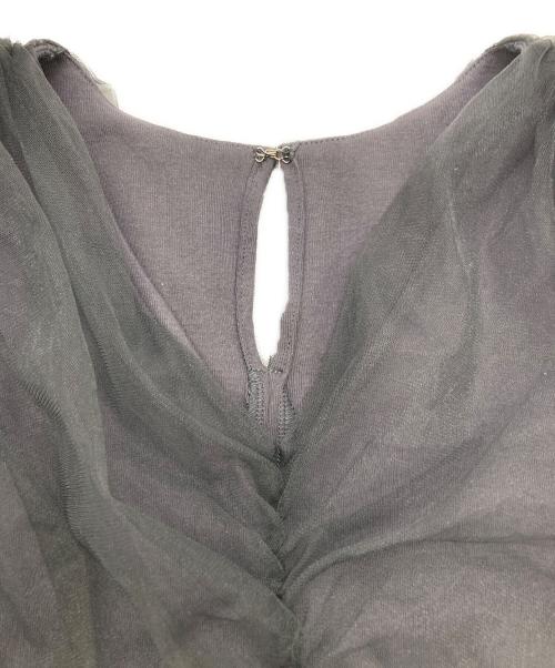 FRAY ID（フレイ アイディー）FRAY ID (フレイ アイディー) チュールレイヤードノースリカットソー グレー サイズ:FREEの古着・服飾アイテム