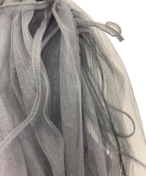 FRAY ID（フレイ アイディー）FRAY ID (フレイ アイディー) チュールレイヤードノースリカットソー グレー サイズ:FREEの古着・服飾アイテム