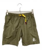 GRAMICCI×ONE PIECEグラミチ×ワンピース）の古着「コラボナイロンショートパンツ」｜オリーブ