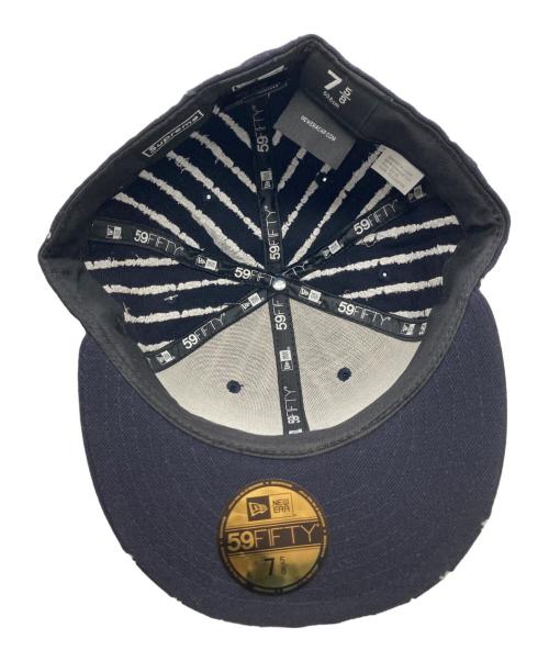 New Era（ニューエラ）New Era (ニューエラ) Supreme (シュプリーム) テキストストライプキャップ ネイビー サイズ:60.6㎝の古着・服飾アイテム
