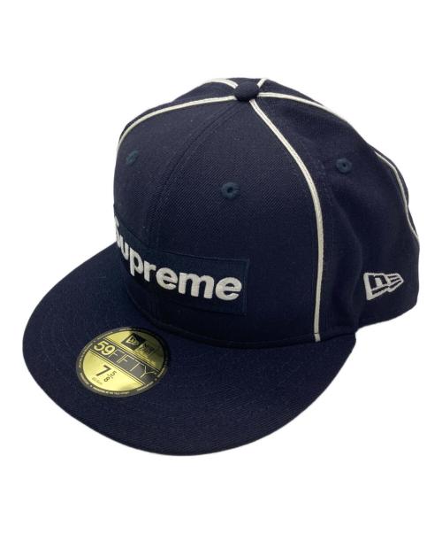 New Era（ニューエラ）New Era (ニューエラ) Supreme (シュプリーム) ボックスロゴ パイピングキャップ ネイビー サイズ:60.6㎝の古着・服飾アイテム