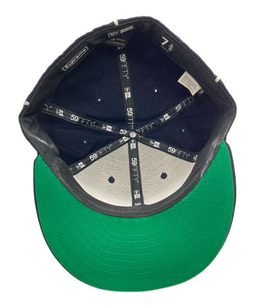 New Era（ニューエラ）New Era (ニューエラ) Supreme (シュプリーム) ボックスロゴ パイピングキャップ ネイビー サイズ:60.6㎝の古着・服飾アイテム