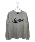 stussyステューシー）の古着「ロゴスウェット」｜グレー