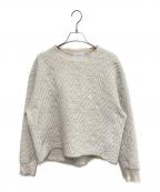 UNITED ARROWSユナイテッドアローズ）の古着「キルトジャガードスウェットプルオーバー」｜ホワイト