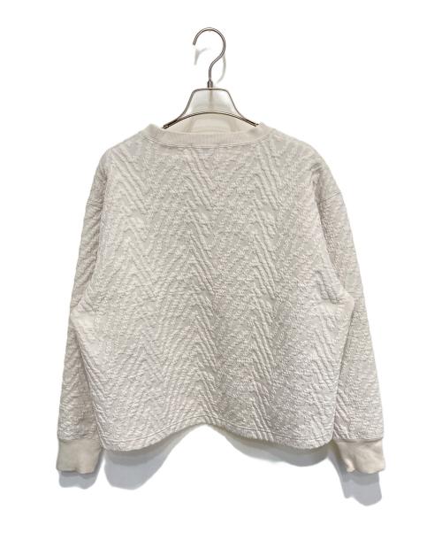 UNITED ARROWS（ユナイテッドアローズ）UNITED ARROWS (ユナイテッドアローズ) キルトジャガードスウェットプルオーバー ホワイト サイズ:FREEの古着・服飾アイテム