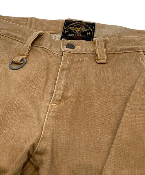 SKULL FLIGHT（スカルフライト）SKULL FLIGHT (スカルフライト) 裾ジップフライトパンツ ブラウン サイズ:32の古着・服飾アイテム