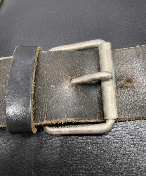 Yohji Yamamoto pour homme（ヨウジヤマモト プールオム）Yohji Yamamoto pour homme (ヨウジヤマモト プールオム) スタッズレザーショルダーバッグ ブラックの古着・服飾アイテム