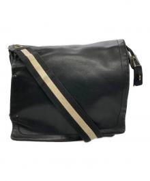 BALLY（バリー）の古着「レザーフラップショルダーバッグ」｜ブラック
