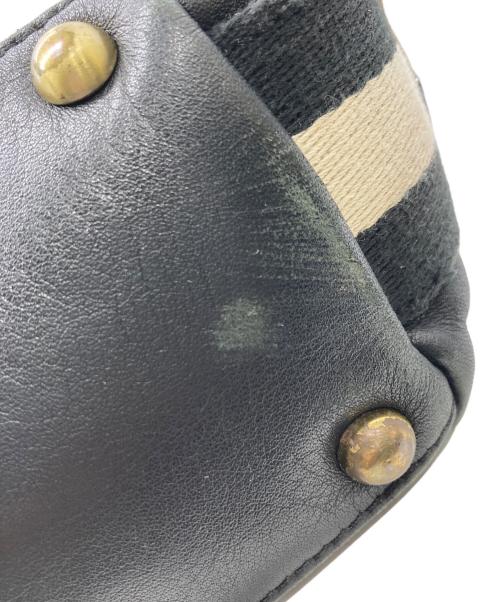 BALLY（バリー）BALLY (バリー) レザーフラップショルダーバッグ ブラックの古着・服飾アイテム