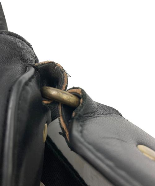 BALLY（バリー）BALLY (バリー) レザーフラップショルダーバッグ ブラックの古着・服飾アイテム