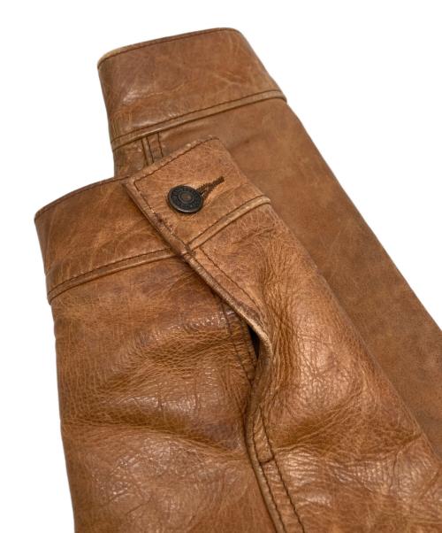 GAP BLUE JEANS（ギャップブルージーンズ）GAP BLUE JEANS (ギャップブルージーンズ) 3rdタイプ レザージャケット ブラウン サイズ:XSの古着・服飾アイテム