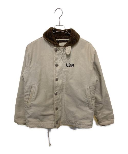 US NAVY（ユーエスネイビー）US NAVY (ユーエスネイビー) N-1 デッキジャケット ベージュ サイズ:不明の古着・服飾アイテム
